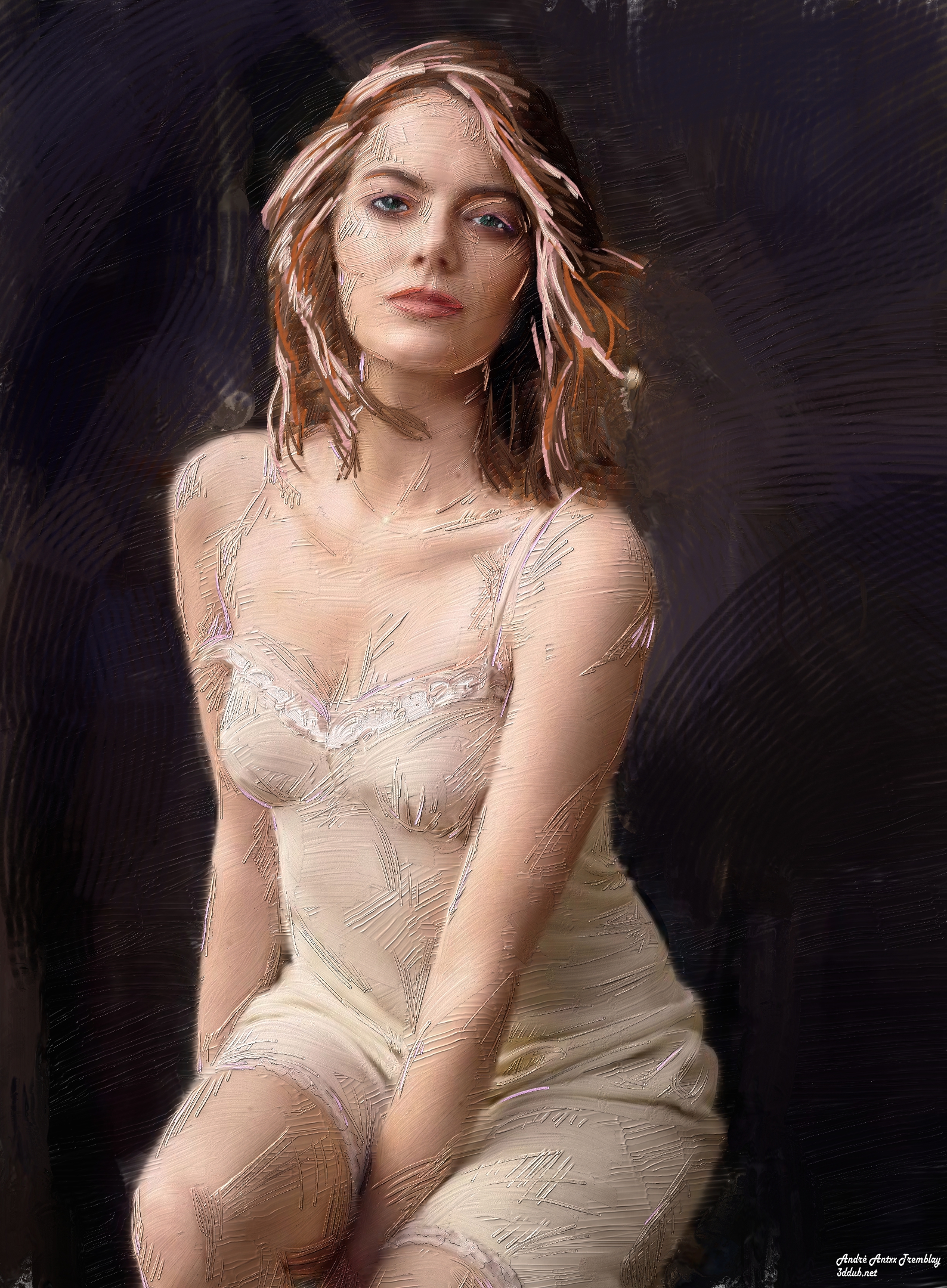 Emma Stone full painting